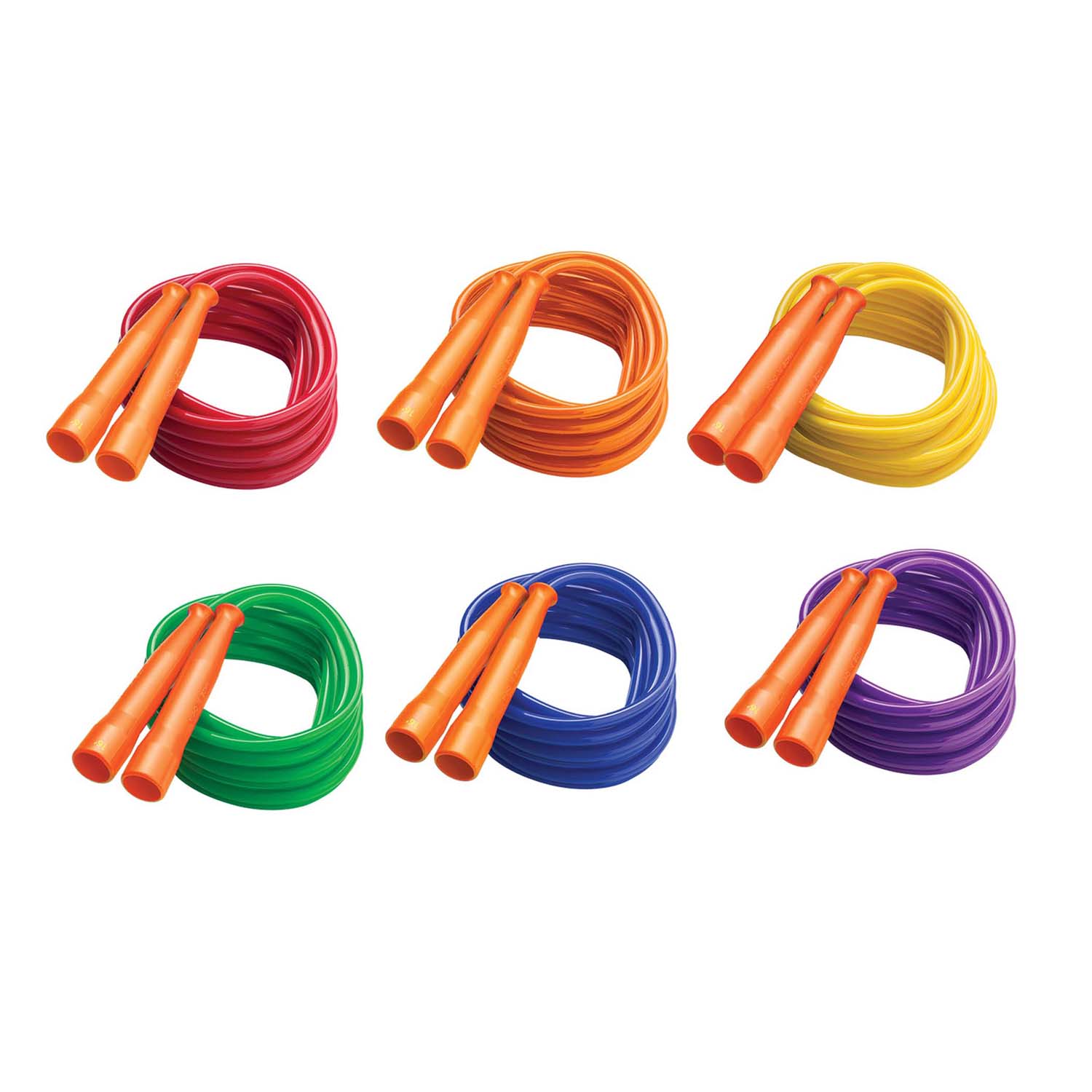 Licorice Speed Jump Rope, 16' with Orange Handles, Pack of 6