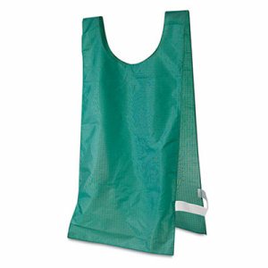 Heavyweight Pinnies, Nylon, One Size, Green, 12/Box