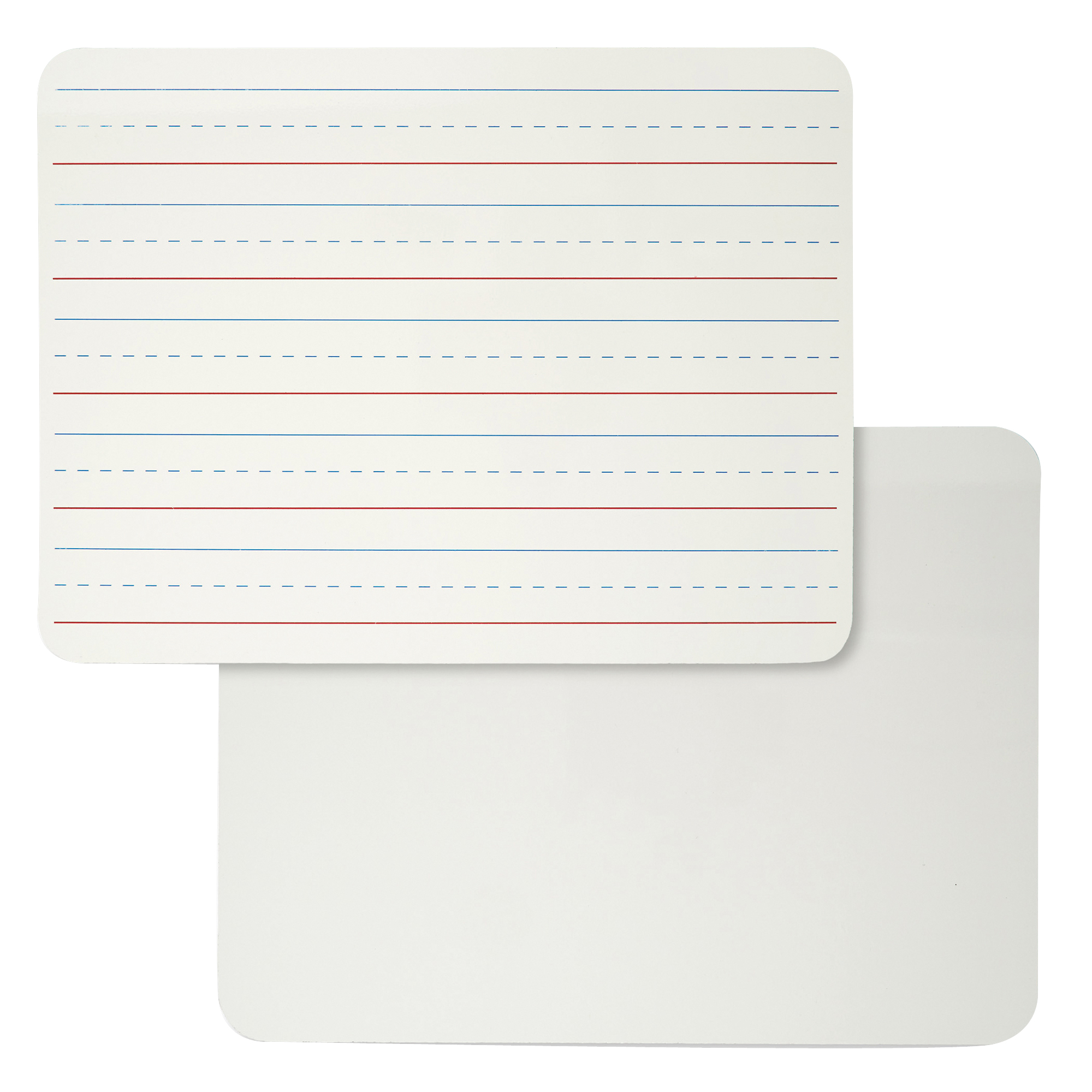 Dry Erase Board, Two Sided, Lined/Plain, 9" x 12"