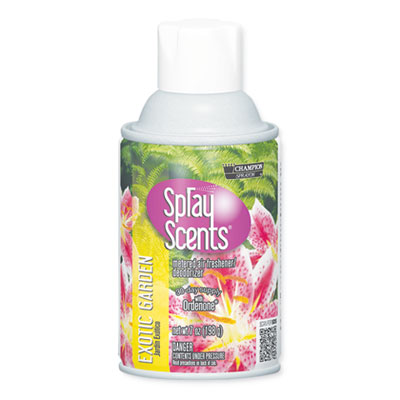 Sprayscents Metered Air Fresheners, Exotic Garden Scent, 7oz, 12/Carton
