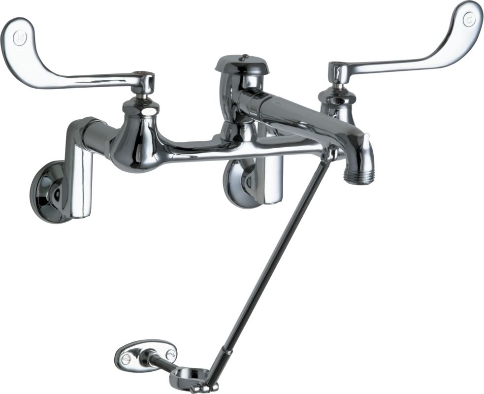 Not For Potable Use Wall Mount SINK Faucet With Vacuum Breaker Chrome