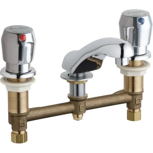 CHICAGO CONCEALED HOT AND COLD WATER METERING SINK FAUCET LEAD FREE