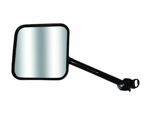 CJ-Style Driver Side Jeep Replacement Mirror Manual Non-foldaway Non-Heated Black