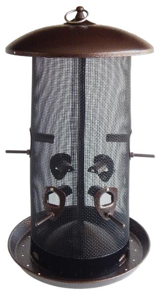 Stokes Select 38005 Giant Combo Bird Feeder, 8.4 qt Capacity 10.3 in W x 10.3 in L x 18 in H, Black, Hammered Copper