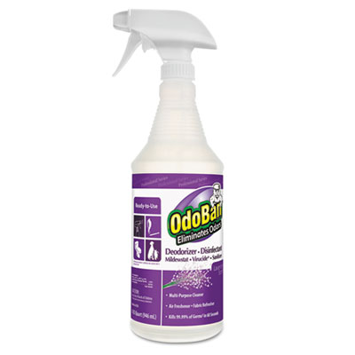 RTU Odor Eliminator, Lavender Scent, 32oz Spray Bottle, 12/Carton