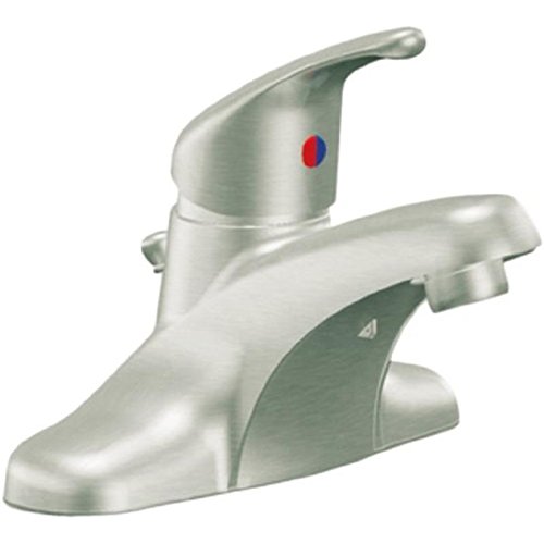 CFG CORNERSTONE� BATHROOM FAUCET, SINGLE HANDLE, WITH POP UP, BRUSHED NICKEL, LEAD FREE, 1.2 GPM