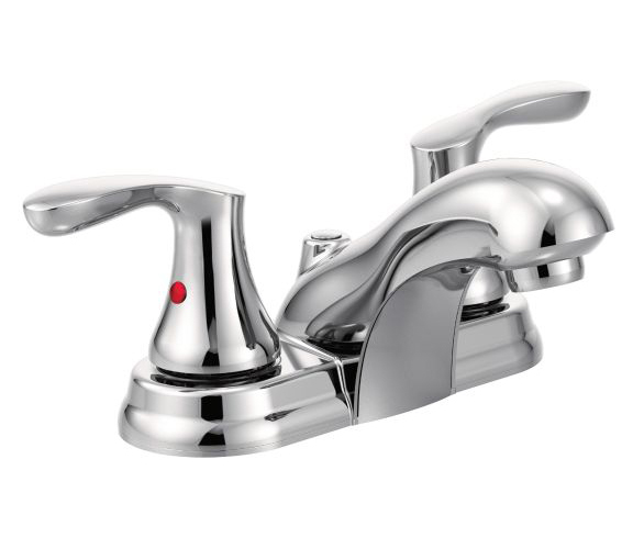 CFG CORNERSTONE� BATHROOM FAUCET, TWO HANDLE, LESS POP-UP, CHROME, LEAD FREE, 1.2 GPM