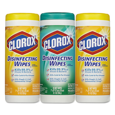 Disinfecting Wipes, 7 x 8, Fresh Scent/Citrus Blend, 35/Canister