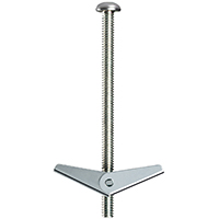 Cobra 086M Spring Toggle Bolt, 3/16 in x 3 in, Steel, Plated