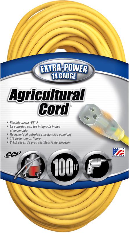 014/3 100 Ft. Yellow Extension Cord