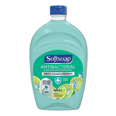 Antibacterial Liquid Hand Soap Refills, Fresh, 50 oz, Green, 6/Carton