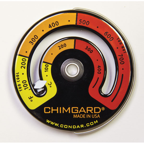 Chimguard Magnetic Stovepipe Thermometer - 3-4