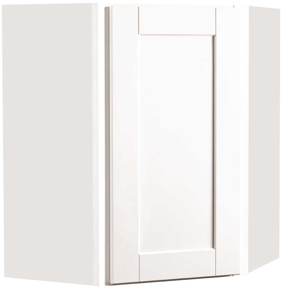 RSI HOME PRODUCTS ANDOVER SHAKER CORNER WALL CABINET, WHITE, 24X30 IN.