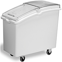 Continental Commercial 9321 Round Mobile Ingredient Bin, 21 gal, 29-15/16 in L x 12-3/4 in W x 27-3/4 in H, White