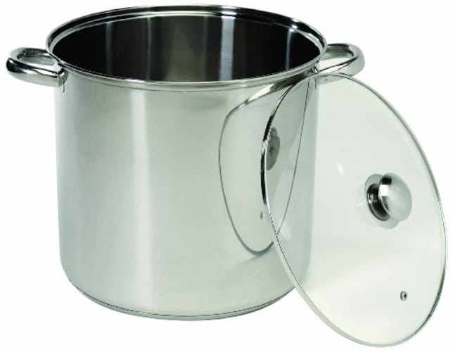 COOKPRO 551 STAINLESS STOCKPOT W/GLASS LID 20QT TEMPERED