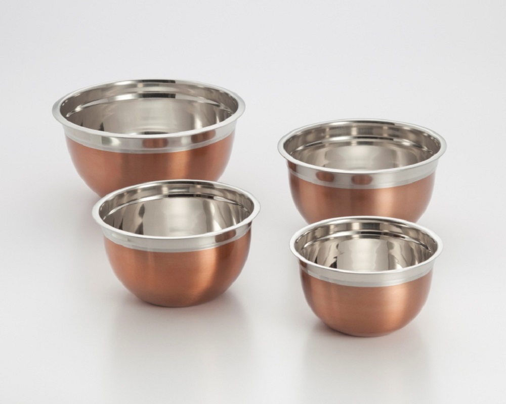 Cookpro 720 Set Of 4 Mixing Bowls Stainless Steel With Copper