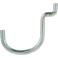 Crawford 14158 Curved Medium Duty Peg Hook, 1-1/2 in L X 1/4 in W X 2 in H, Zinc Plated