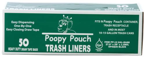 POOPY POUCH 13 GAL. TRASH BAGS FOR PET WASTE STATION RECEPTACLES