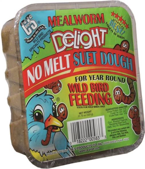 Delight CS12583 No-Melt Bird Suet Dough, 11.75 oz, Cake