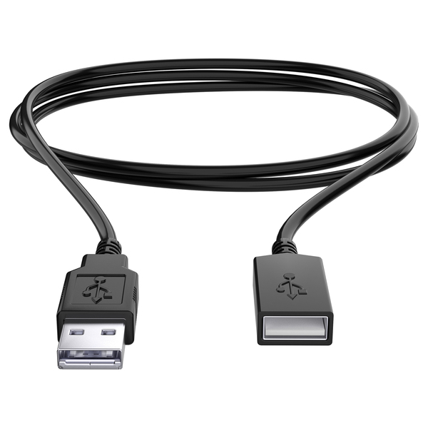 CTA Digital ADD-USBB Male to Female USB 2.0 Cable, 6 Feet (Black)