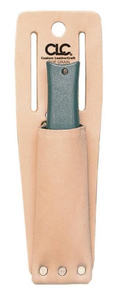 CLC 453 Utility Knife Sheath, 3-1/4 in W X 9-5/8 in H, Top Grain Leather, Tan
