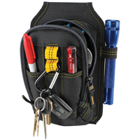 CLC 1504 Multi-Purpose Tool Pouch, 5-1/2 in W X 2 in D X 7-1/2 in H, Polyester Fabric, Black