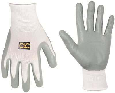 CLC� FOAM NITRILE DIP GLOVES WITH ELASTICIZED KNIT WRISTS, EXTRA-LARGE
