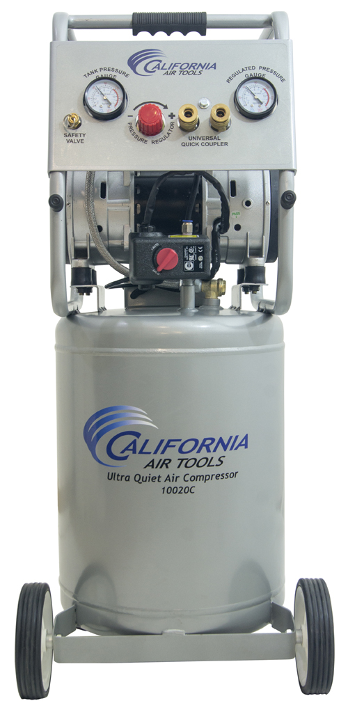 California Air Tools 10020CAD Ultra Quiet & Oil-Free 2.0 Hp, 10.0 Gal. Steel Tank Air Compressor with Auto Drain Valve
