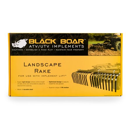 Black Boar - Atv Landscape Rake, Implement
