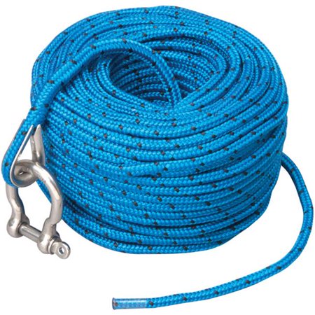 ANCHOR ROPE 5MM X 100FT SS SHACKLE