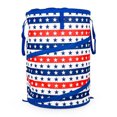 POPUP UTILITY CONTAINER 18INX24IN RED WHITE BLUE W/STARS