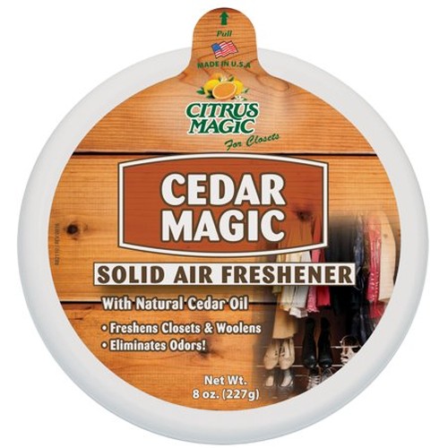 Citrus Magic Cedar Magic Solid Air Freshener - Case of 6 - 8 oz (6x8 OZ)