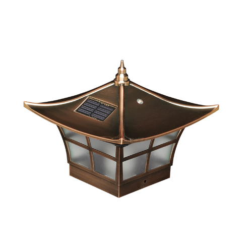 4x4 COPPER PLATED AMBIENCE SOLAR POST CAP