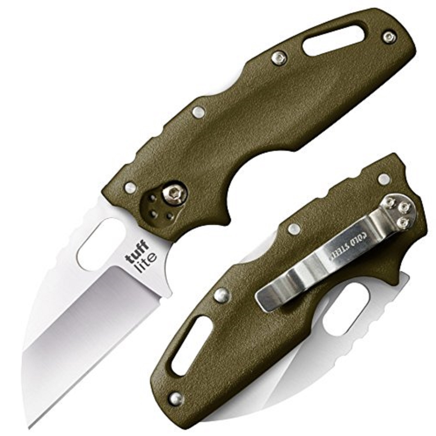 Cold Steel Tuff Lite Plain 2 1/2in Bld 6in Overall-OD Green