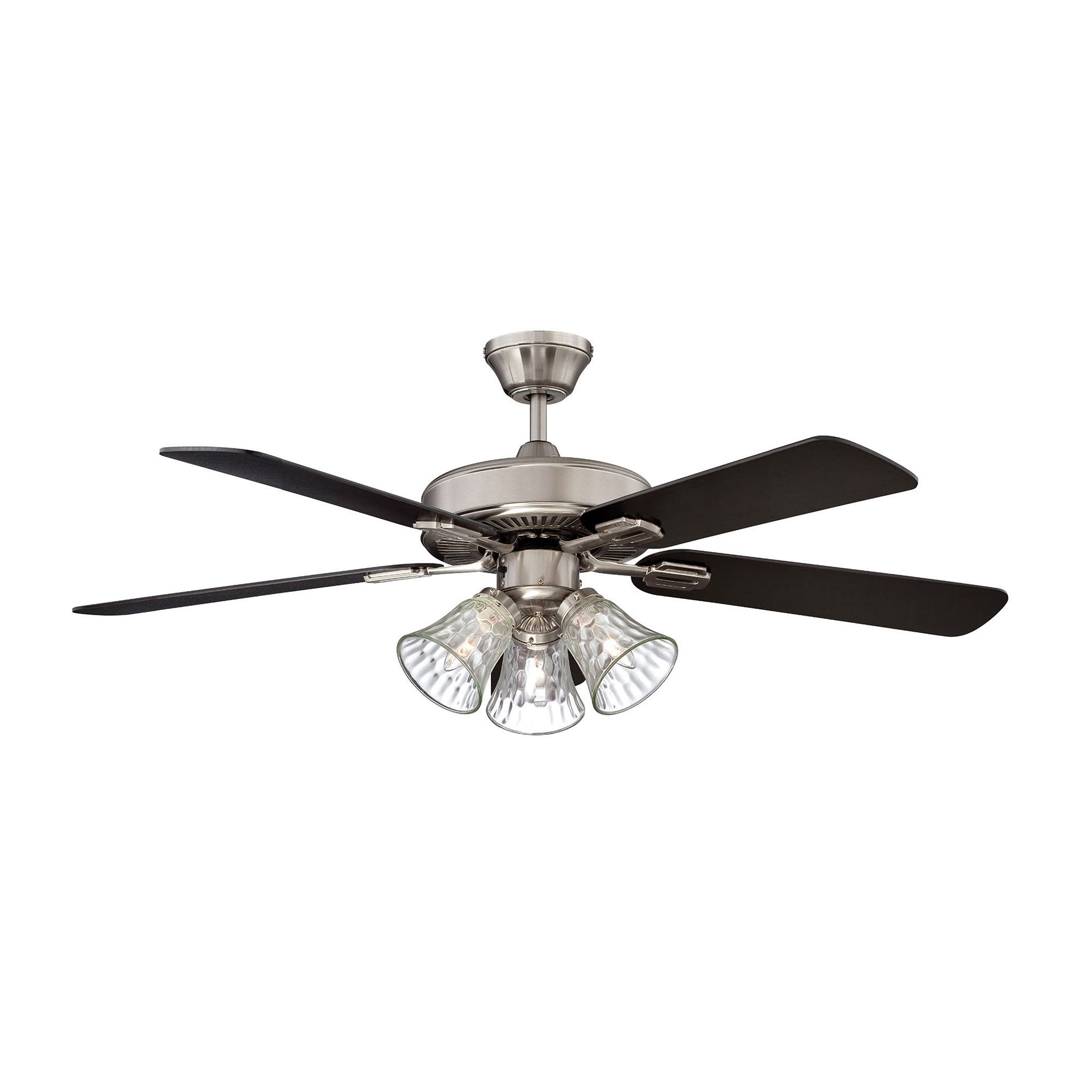 Concord Fans 42 Inch Richmond Fan, Three Light Kit with Stainless Steel Finish