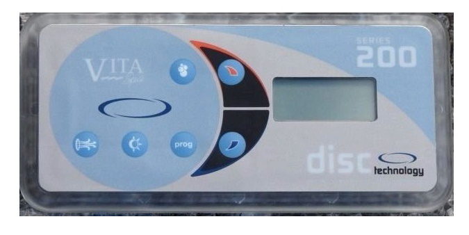 Spaside Control, Vita L100/200, 6-Button, LCD, Blower-Up, Pump1-Light-Prog-DB
