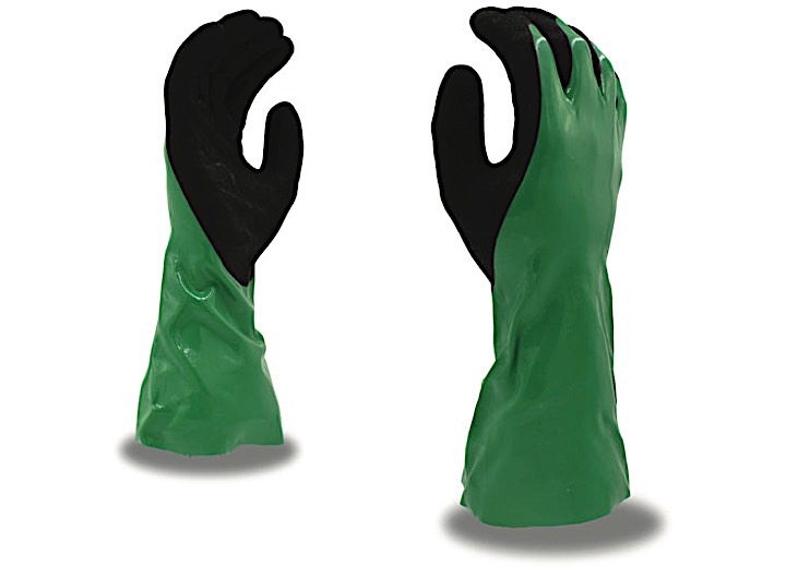 Green Sandy Nitrile Chemical Glove,15 Gauge, 12In Length