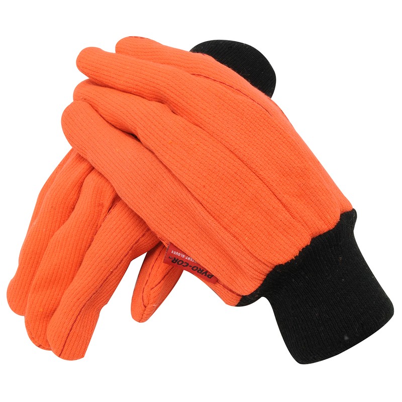 Glove  Fr Hi-Vis Orange  Corded Canvas