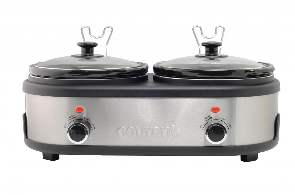 Courant 2X 2.5Qt Slow Cooker Stainless Steel