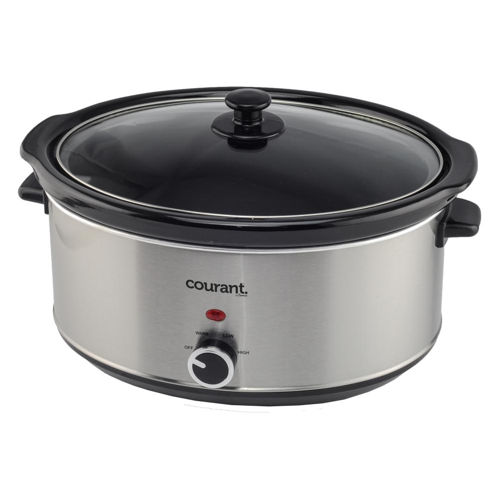 Courant 7.0Qt Oval Slow Cooker S. Steel