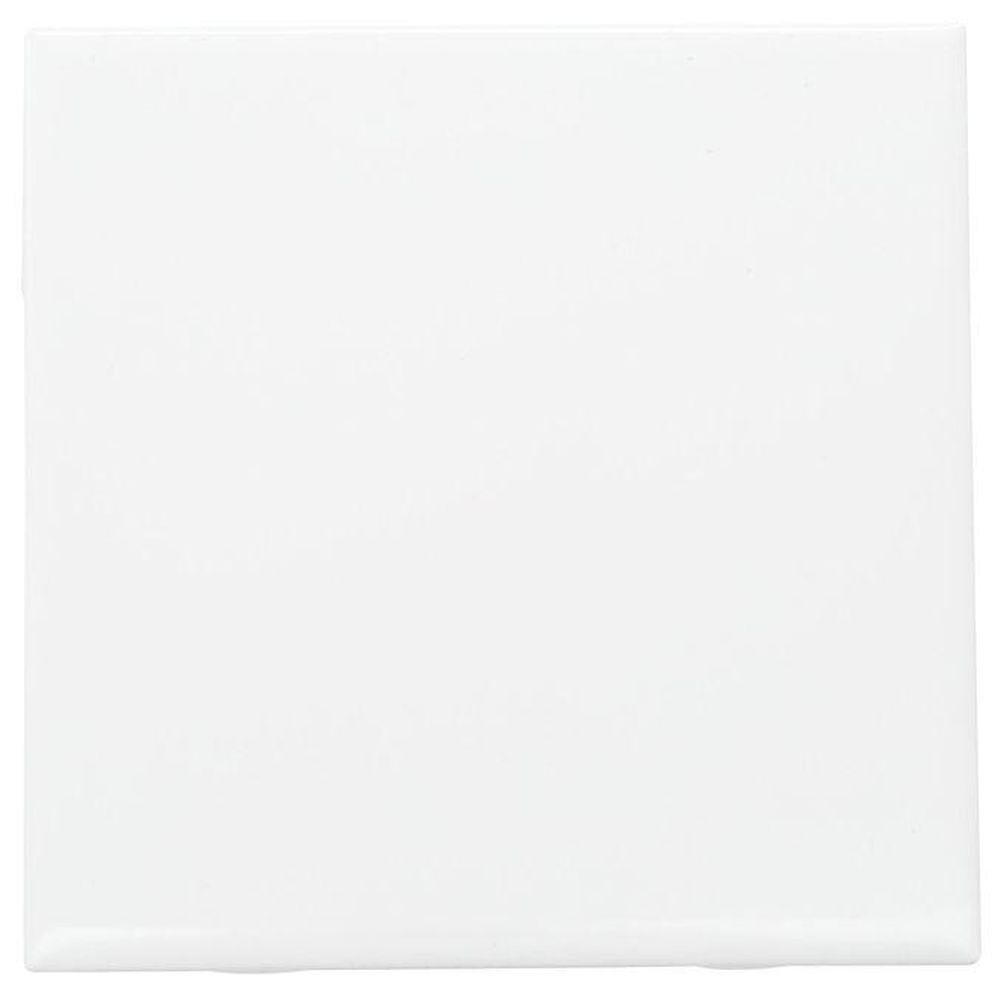 Daltile Ceramic Wall Tile, White, 6"x6"