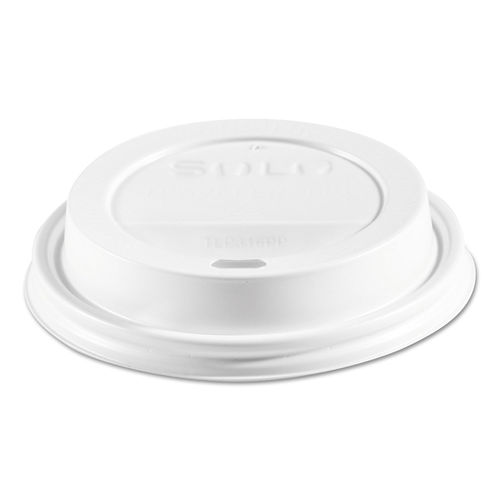 Traveler Cappuccino Style Dome Lid, Polypropylene, Fits 10-24 oz Hot Cups, White, 1000/Case