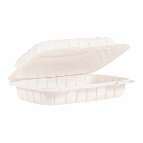 Hinged Lid Containers, Hoagie Container, 6.5 x 9 x 2.8, White, 200/Case