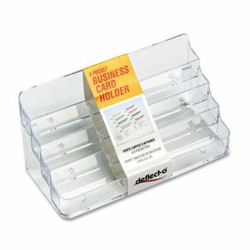 Eight-Pocket Business Card Holder, Capacity 400 Cards, Clear