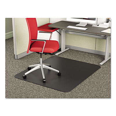 SuperMat Frequent Use Chair Mat, Medium Pile Carpet, Beveled, 36 x 48, Black