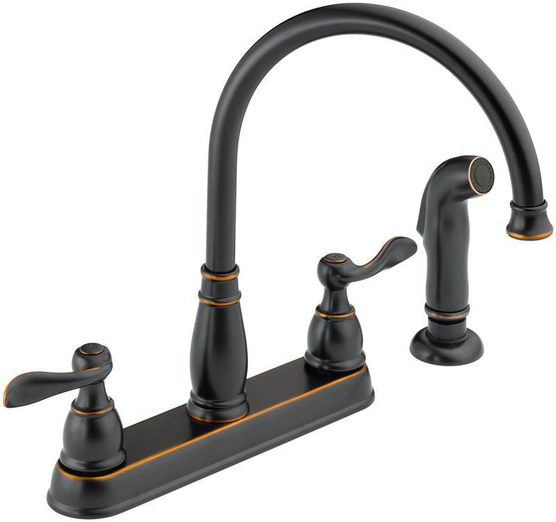 21996LF-OB 2 Handle w/Spray Kitchen Faucet Oil Rubbed Bronze