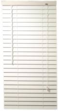 DESIGNER'S TOUCH� 2-INCH FAUX WOOD MINI BLINDS WITH CONTEMPORARY VALANCE, WHITE, 35X60 IN.
