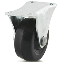 DH Casters C-GD General Duty Rigid Caster, 2 in Dia X 15/16 in W, 90 lb, Soft Rubber