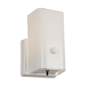 1-Light Wall Sconce with Switch, White