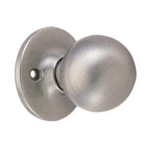 Ball Dummy Door Knob, Reversible for Left or Right Handed Doors, Satin Nickel